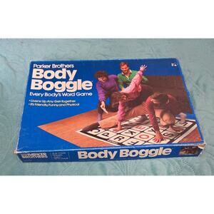 VINTAGE Body Boggle Parker Brothers 1984 word Twister Game